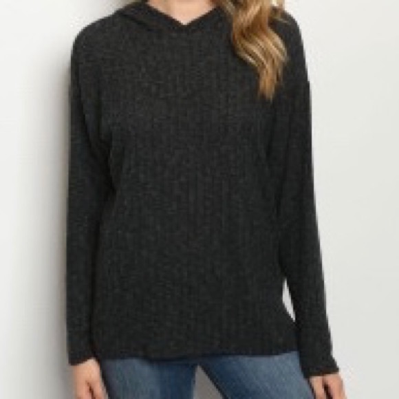 All In Favor Charcoal Gray Hoodie Sweater Large - Picture 1 of 9